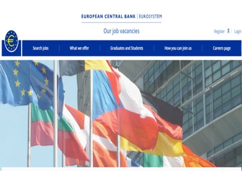 Три работни позиции от The European Central Bank